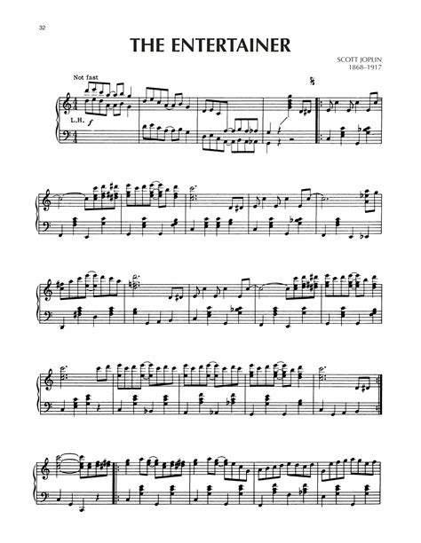 Free printable sheet music for the entertainer for easy trumpet solo with piano accompaniment. The Entertainer Sheet Music | Scott Joplin | Piano Solo