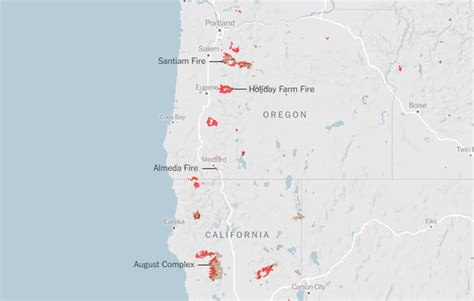 Oregon Wildfires Map Burning Now