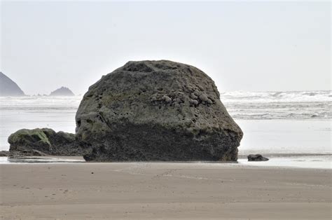 Big Rock On Beach Free Stock Photo Public Domain Pictures
