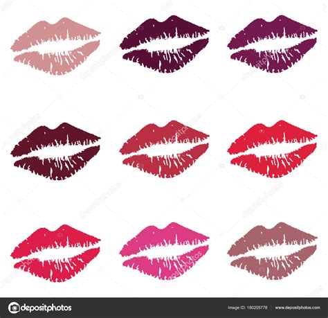 Vector Lipstick Kisses Stock Vector Image By ©lilac Design 180205778