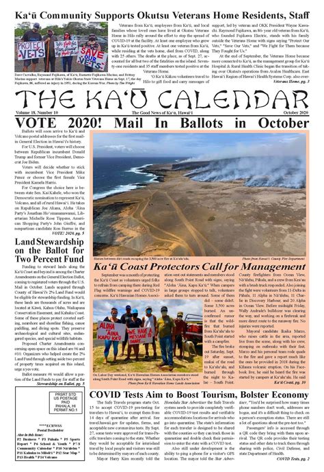 The Kaʻū Calendar News Briefs Hawaiʻi Island Ka‘ū News Briefs