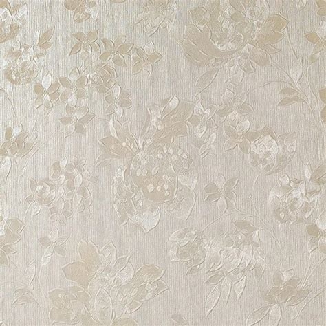 Graham And Brown Cream Shimmer Floral Silk Wallpaper 32 892 The Home Depot