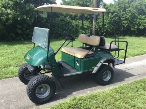 Green 2006 Ezgo 36v Txt 4 Seat Passenger Golf Cart Big Rims Lifted Fast