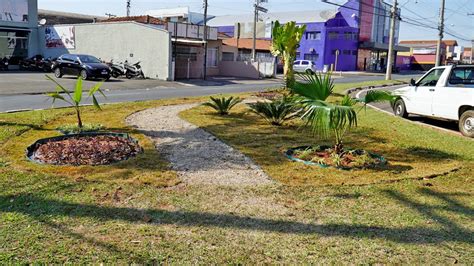 Rotatória Na Avenida Bandeirantes Recebe Novo Paisagismo Mogi Guaçu Acontece