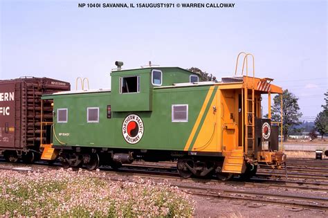 A Colorful Northern Pacific Caboose At Savanna Illinois During The