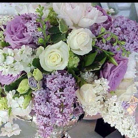 Lilac Lilac Bouquet Lilac Roses Purple Lilac White Roses