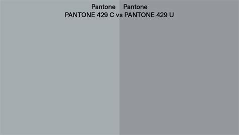 Pantone 429 C Vs Pantone 429 U Side By Side Comparison