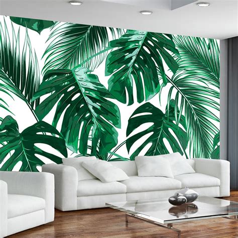 Custom Photo Wallpaper Murals 3d Modern Hand Painted Tropical