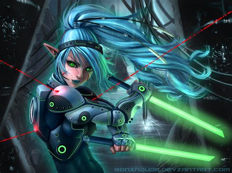 Cyber Elf Blade Dancer By Ronindude On Deviantart