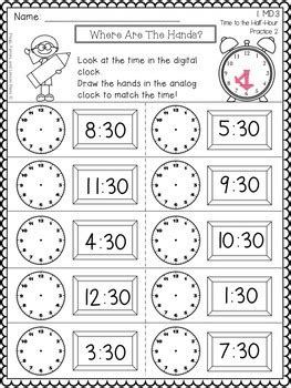 First Grade Telling Time by Frogs Fairies and Lesson Plans | TpT