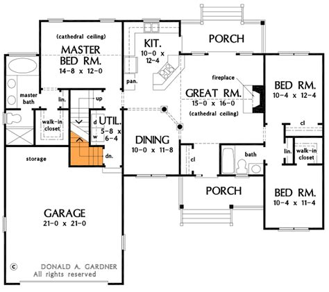 Modest 3 Bedroom House Plan With Open Floor Plan And Bonus Expansion