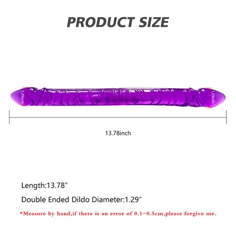 Double Ended Jelly Long Dildos Anal Plug G Spot Massager Lesbian Sex Toy Purple Ebay
