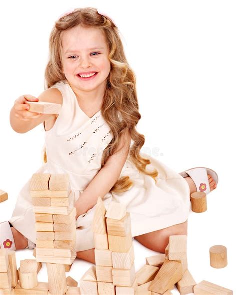 Child Play Building Blocks Stock Photo Image Of Cute Elementary