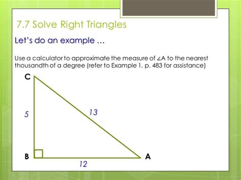 77 Solve Right Triangles