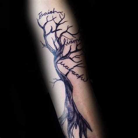 60 Tatuajes de árboles genealógicos genogramas Nombres etc