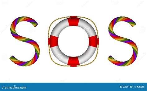 Sos Morse Code Sign For Seeking Rescue Or Help Stock Illustration