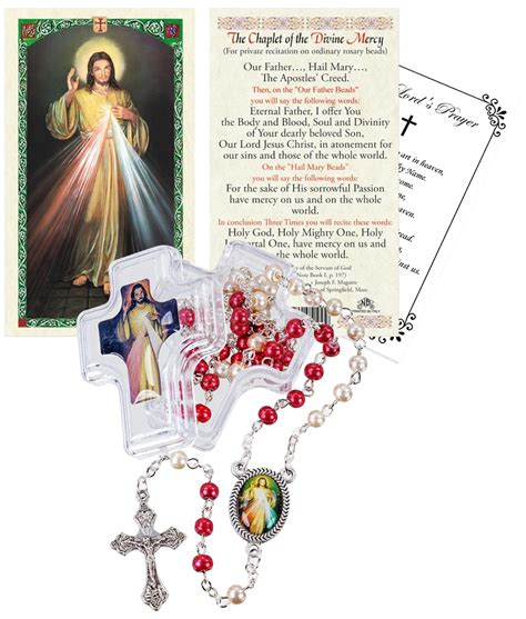 Buy Divine Mercy Chaplet Prayer Card Divine Mercy Rosary With