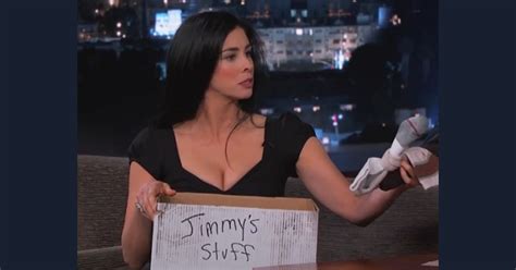 Sarah Silverman Gives Ex Jimmy Kimmel A Box Of His Old Stuff On Live