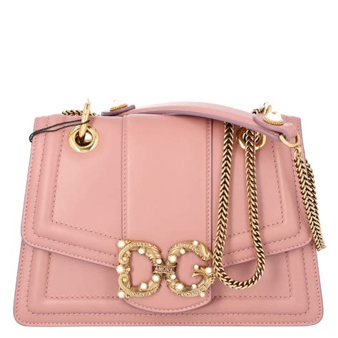 Dolce And Gabbana Blush Pink Leather Dg Amore Bag Dolce And Gabbana The