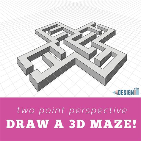 Draw A 3d Maze Two Point Perspective With Video For Distance
