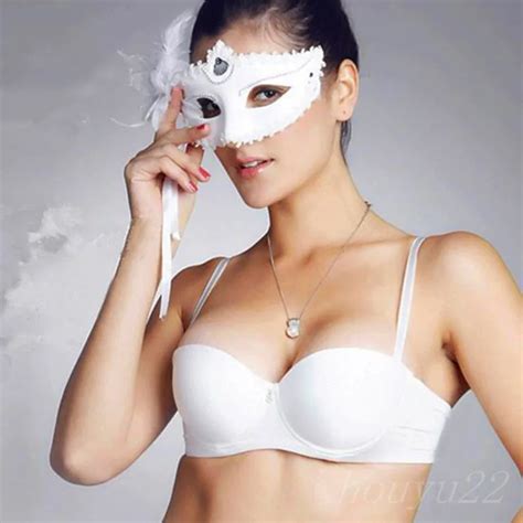 Buy Mozhini Half Cup Padded Cup Gather Breast Bra Duoble B Cup Super Push Up
