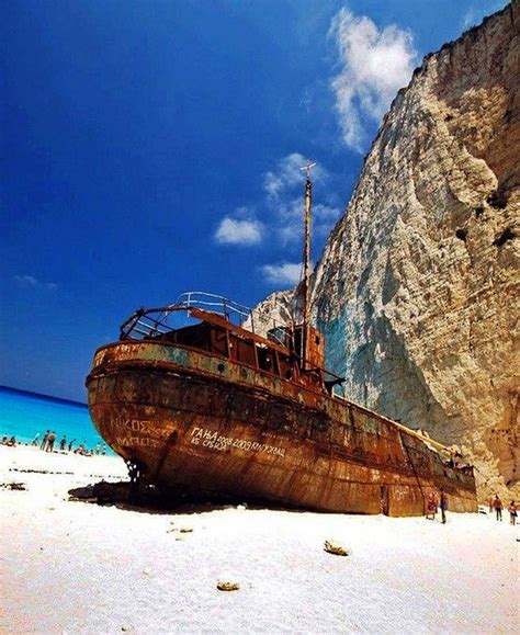 Hellas Inhabitants Of The Shiny Stone Navagio Beach Or Shipwreck