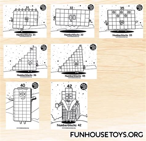 Fun House Toys Numberblocks Fun Printables For Kids Math Color