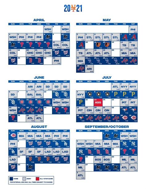 Ny Mets Schedule Printable