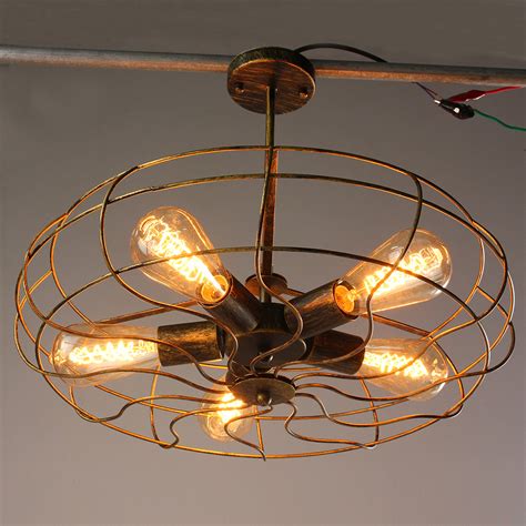 5 best ceiling fans with light. Industrial Ceiling Light Vintage Mount Metal Metal Fan ...