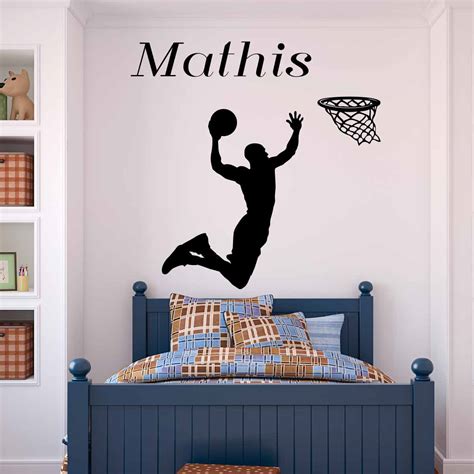 Home And Living Wall Decals And Murals Basketball Name Wall Decal Custom