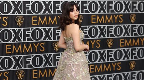 Jenna Ortega Stepped Out In A Stunning Nude Floral Dior Dress At The Emmys