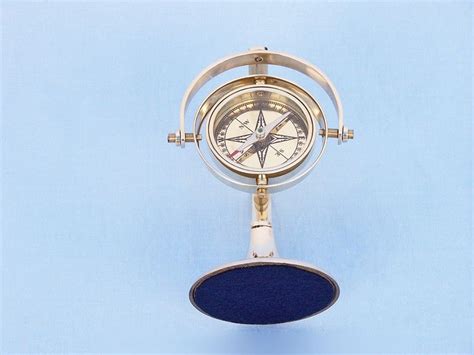 Wholesale Solid Brass Gimbal Compass 7in Hampton Nautical
