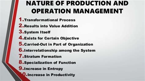 Production turns inputs, such as natural resources, raw materials, human resources, and capital, into outputs. Productivity and operation management