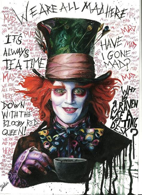 The Mad Hatter From Alice In Wonderland Tim Burtonwatercolour