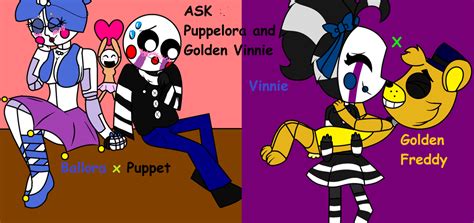 Ask Puppet X Ballora And Golden Freddy X Vinnie By Emilkachudasm On