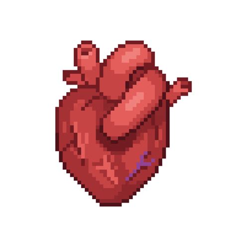 Free Uma Ilustração De Pixel Art Estilo Retrô De 8 Bits De Um Coração