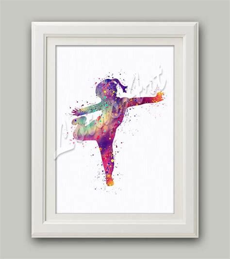 Kid Dancing Hip Hop Wall Art Dance Watercolor Kids Print Hip Etsy