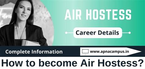 Career As Air Hostess How To Become Course Scope Salary Apnacampus
