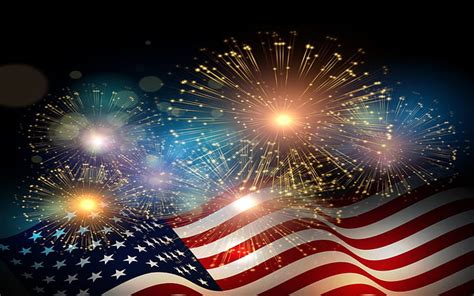 1920x1080px Free Download Hd Wallpaper American Flag Fireworks