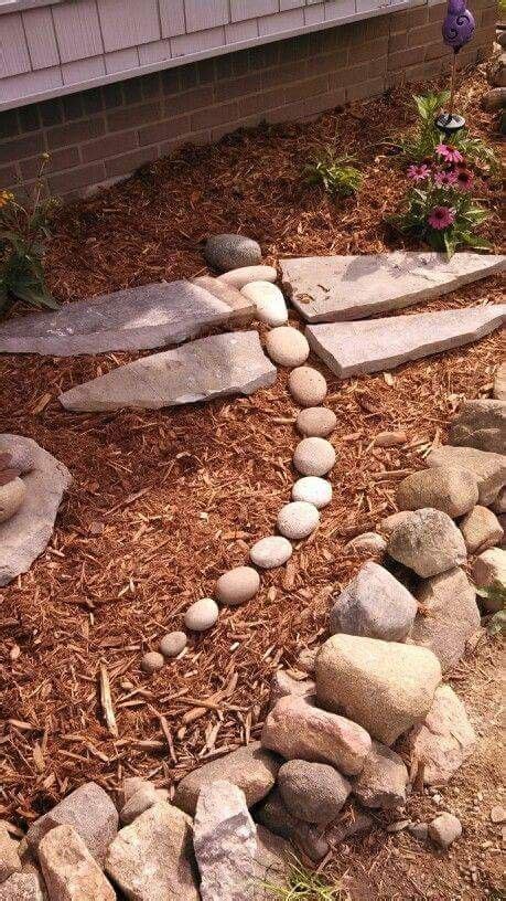 A Rock Garden Path In The Front Yard