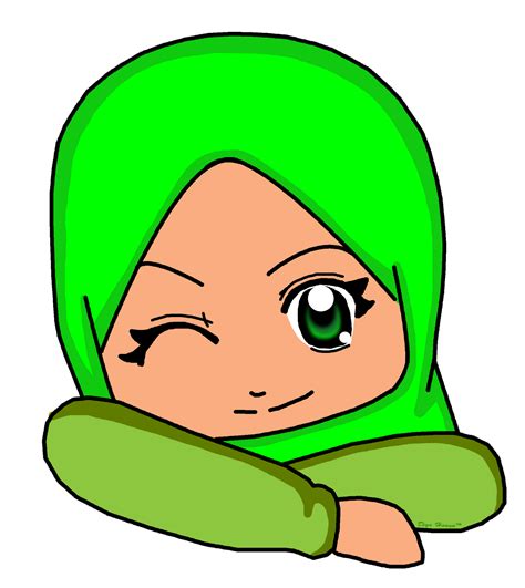 Gambar Kartun Muslimah Chibi Top Gambar
