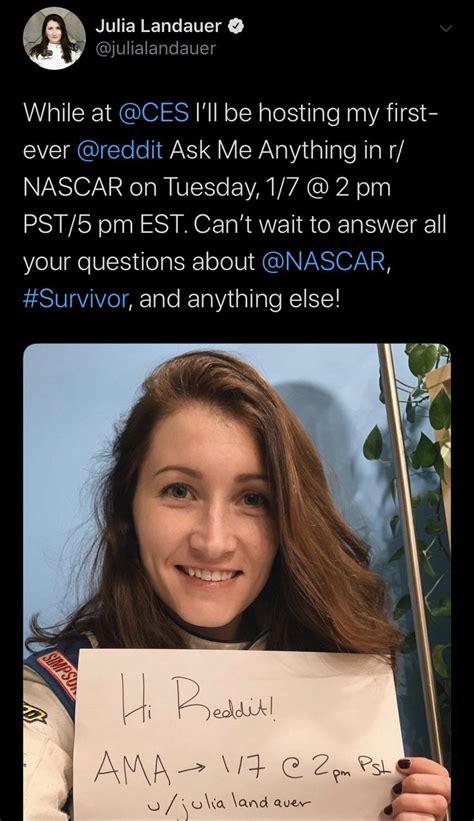 Julia Landauer From Survivor Caramoan Is Doing An Ama Tomorrow At 2pm Pst5pm Est In The R