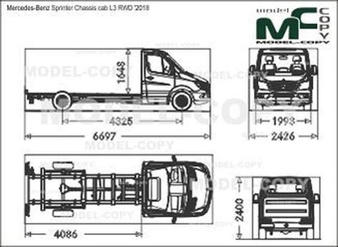 Mercedes Benz Sprinter Chassis Cab L3 Rwd 2018 2d Drawing