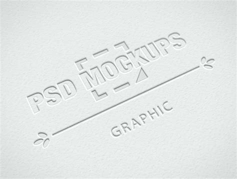 Embossed Logo On Corporate Letterhead Cover Psd Mockup Psd Mockups