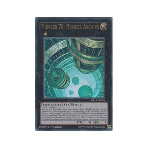 Yu Gi Oh Card Drl3 En026 Number 78 Number Archive Ultra Rare