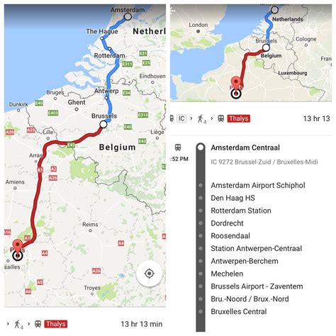 Thalys Train Travel Amsterdam To Antwerpen Brussels Paris Belgium