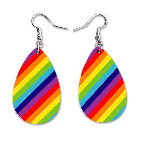 pride jewelry lgbtq merch rainbow pride earrings pride jewelry for women men gay earrings