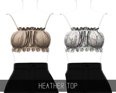 Heather Top Simpliciaty Tops Sims 4 Clothing Sims 4