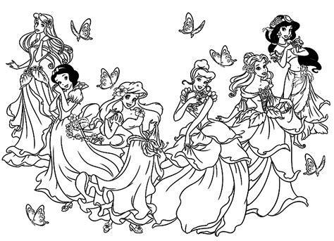 princesses disney return  childhood adult coloring pages page
