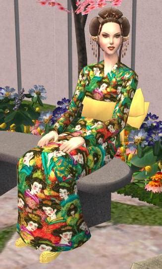 Mod The Sims Beautiful Lady Of The Geisha Adult Kimono